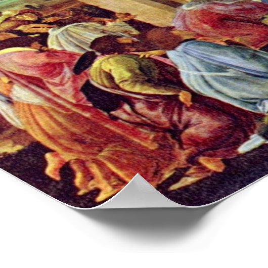 Oplossing van de Magi (Washington) door Botticelli Poster (Hoek)