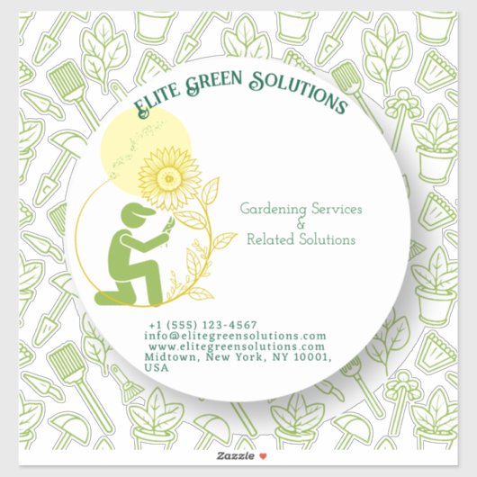 Oplossingen voor tuinieren en landschapsarchitectu sticker (Vel)