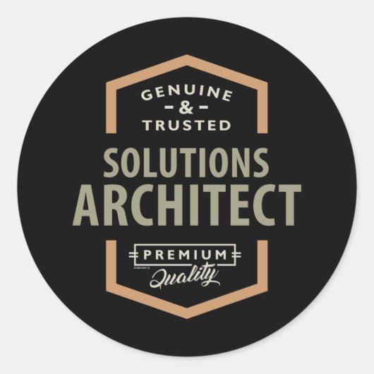 Oplossingsarchitect Ronde Sticker (Voorkant)