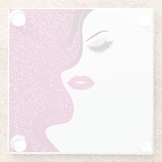 Opmaak met glittereffect glazen onderzetter (Achterkant)