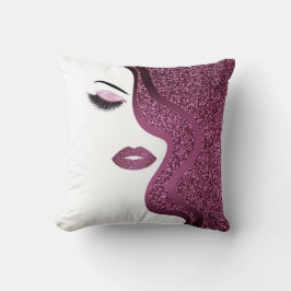 Opmaak met glittereffect kussen