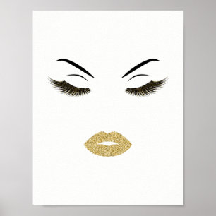 Opmaak met glittereffect poster