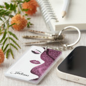 Opmaak met glittereffect sleutelhanger (Voorkant Rechts)