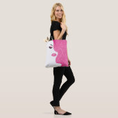 Opmaak met glittereffect tote bag (Op model)