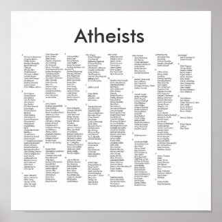 opmerkelijke atheïsten, atheïsten poster