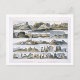 Opmerkelijke heuvels op de Upper Missouri, bord 35 Briefkaart