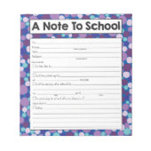 Opmerking: Blocnote voor leraren, schoolafwezighei (Voorkant)