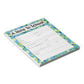 Opmerking: Blocnote voor leraren, schoolafwezighei (Schuin)