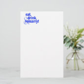Opmerking Drink eten Briefpapier (Staand voorkant)