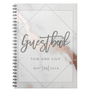 OPMERKING EN METALLIC WEDDING GUESTBOOK NOTEPAD NOTITIEBOEK