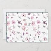 Opmerking: Flatant platte, moderne botanische bijt Bedankkaart (Achterkant)