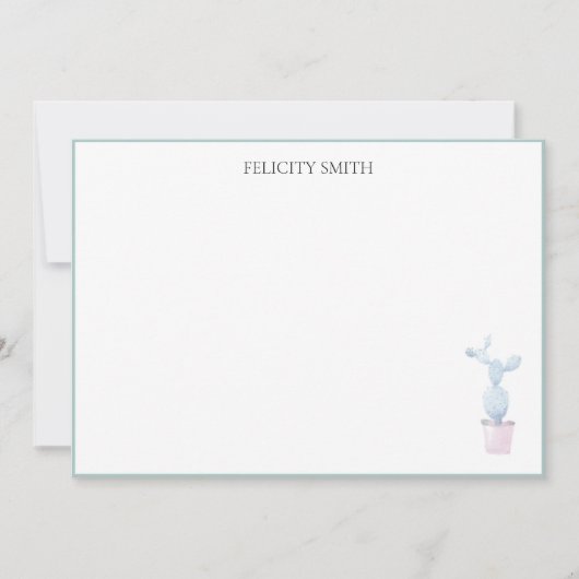 Opmerking: Flatante platte, moderne botanische act Bedankkaart (Voorkant)