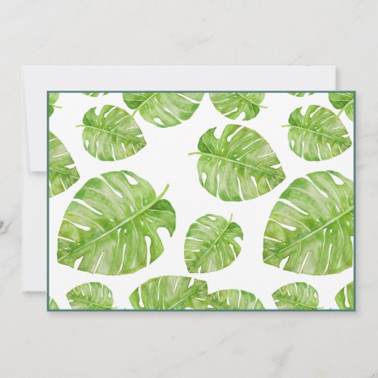 Opmerking: Flatante platte, moderne botanische kaa Bedankkaart (Achterkant)