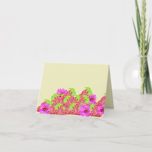 Opmerking: Kaart: Dagen en aardbeien Notitiekaartje (Voorkant)