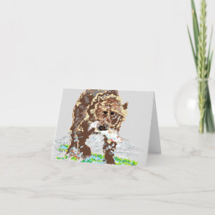 Opmerking: Kaart leeg binnenin / Beer drazzly