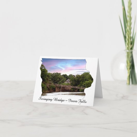 Opmerking Kaart - Swinging Bridge, Iowa Herfsten, (Voorkant)