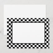 Opmerking: Kaart-zwart-witcheques Notitiekaartje (Voorkant / Achterkant)