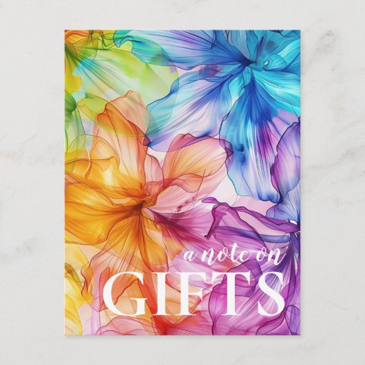 Opmerking op cadeaukaart Eetherische Bloom Informatiekaartje (Voorkant)