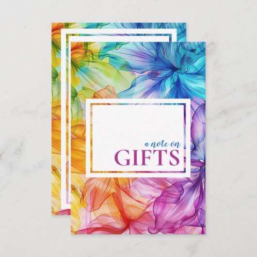 Opmerking op GIFTS kaart Eetherische Bloom (Voorkant / Achterkant)