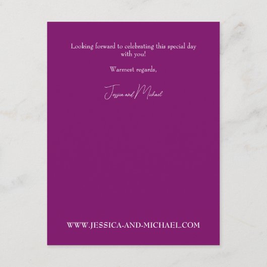 Opmerking over geschenken Fuchsia Enchantment: Wat Informatiekaartje (Achterkant)