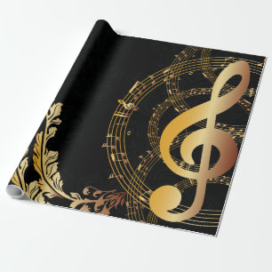 Opmerking over muziek: luxe luxe cadeaupapier