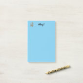 Opmerking Pad - Ahoy met grijze anker Post-it® Notes (Op bureau)