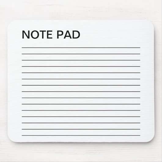 OPMERKING PAD MUISMAT (Voorkant)