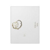 Opmerking: Santa Cute Gold en White Kerstmis Notitieblok (Gedraaid)