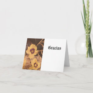 Opmerking: Spaans Hartelijk dank/Gracias Bedankkaart