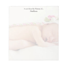 "Opmerking van de mammie van", aangepaste foto Notitieblok