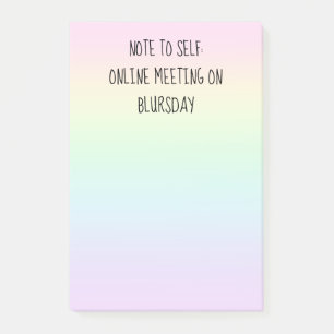 "Opmerking voor zichzelf" Funny Pastel Rainbow Pos Post-it® Notes