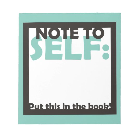 Opmerking voor zichzelf: plaats dit in het boek notitieblok (Voorkant)