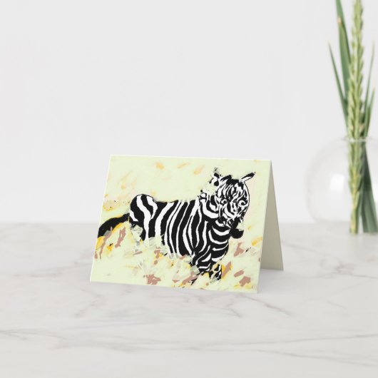 Opmerking: Vrijheid van de Zebra Notitiekaartje (Voorkant)