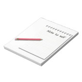 Opmerking: Zelfpapier en potlood Notitieblok (Gedraaid)