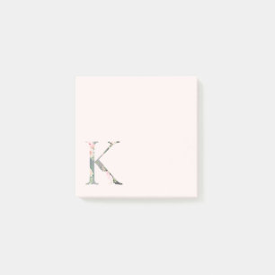 Opmerkingen bij het Floral Letter "K"-Monogram Post-it® Notes