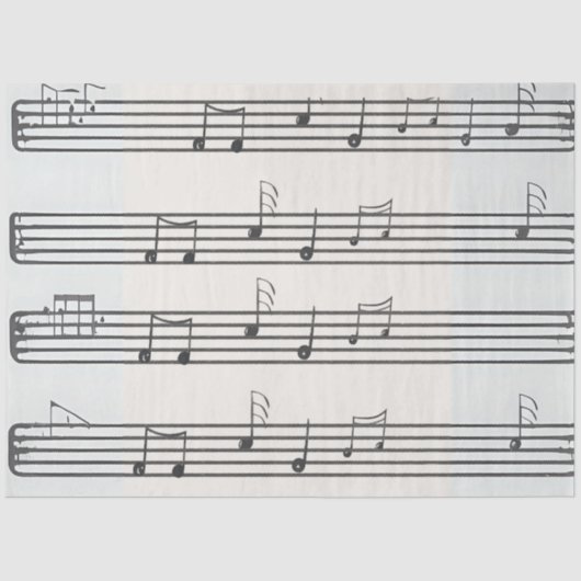 Opmerkingen bij het muziekblad ontkoppelen tissuepapier (Voorkant)