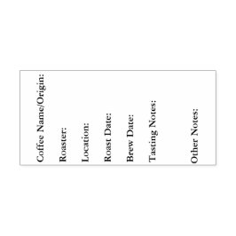 Opmerkingen bij het proeven van koffie  zelfinktende stempel