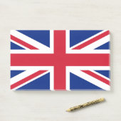 Opmerkingen met vlag van het Verenigd Koninkrijk Post-it® Notes (Op bureau)