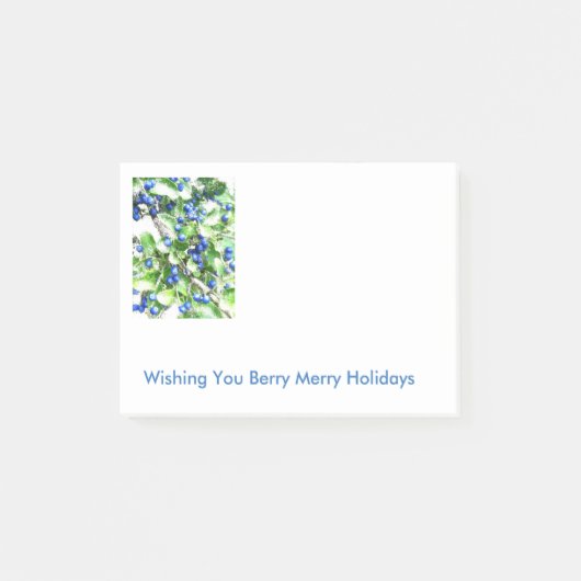Opmerkingen over Berry Merry Feestdagen Post-it® Notes (Voorkant)