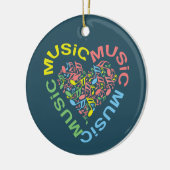 Opmerkingen over muziekteksthart keramisch ornament (Links)