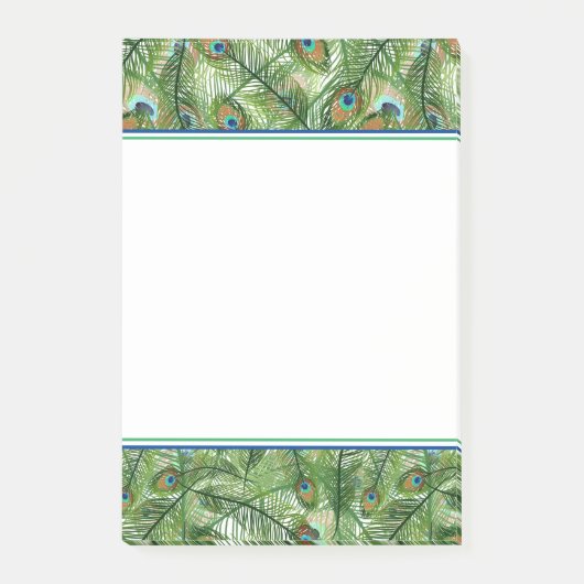 Opmerkingen over Peacock-veren plaatsen Post-it® Notes (Voorkant)