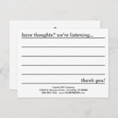 opmerkingenkaart briefkaart (Voorkant / Achterkant)