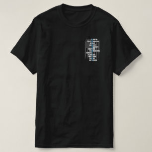 Opname blauwe lijn van de politie van de wetshandh t-shirt