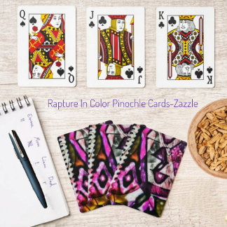 Opname in kleur Pinochle Kaarten