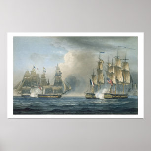 Opname van de Pomone door HMS Arethusa voor Cuba i Poster