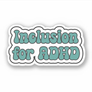 Opname voor ADHD Blauwgroen Neurodivergent Sticker