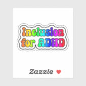 Opname voor ADHD Rainbow Neurodivergent Sticker (Vel)