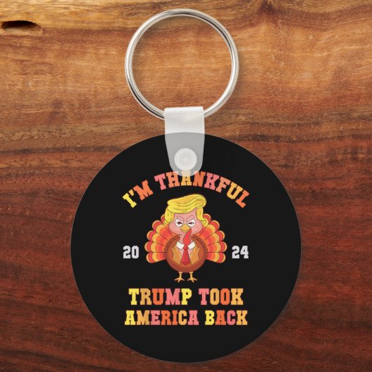 Opnieuw ben ik dankbaar dat Trump gewonnen heeft e Sleutelhanger (Voorkant)