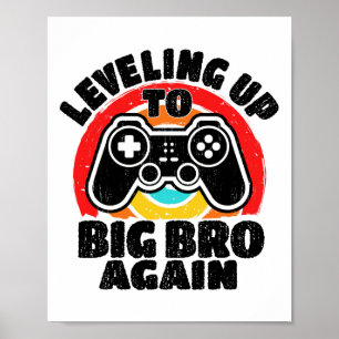 Opnieuw een grote broer worden Vintage Gamer Broth Poster
