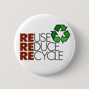 Opnieuw gebruiken Recyclen knop Verminder Ronde Button 5,7 Cm